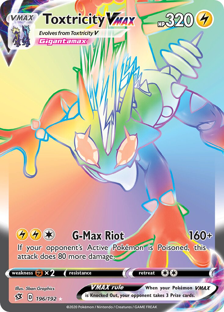 Toxtricity VMAX 196/209 — Rebel Clash (English Pokémon TCG card)