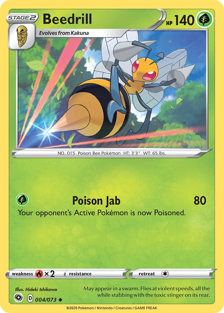 Beedrill 004/80 — Champion's Path (English Pokémon TCG card)