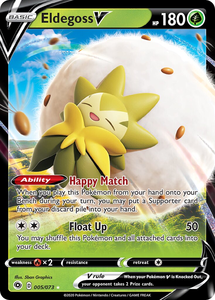 Eldegoss V 005/80 — Champion's Path (English Pokémon TCG card)