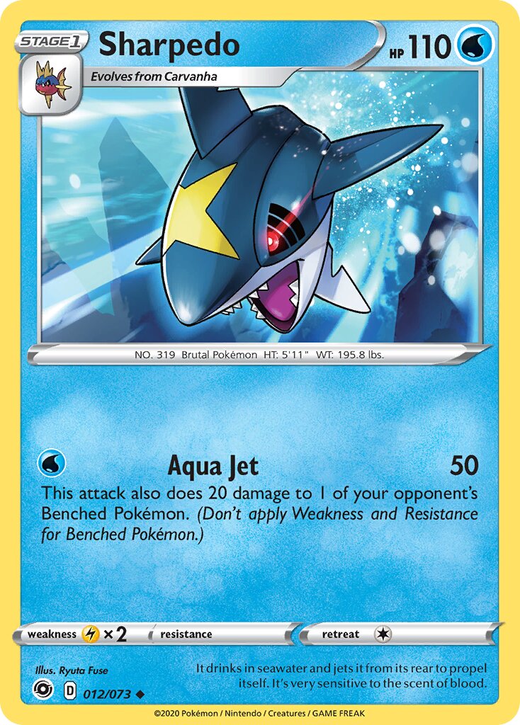 Sharpedo 012/80 — Champion's Path (English Pokémon TCG card)