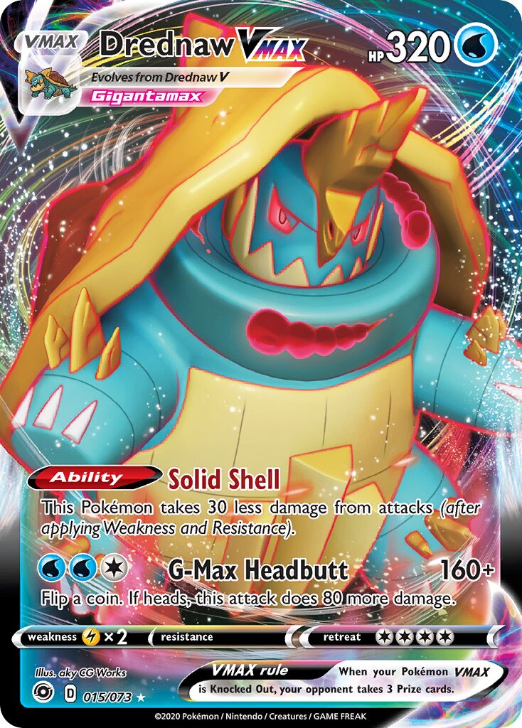 Drednaw VMAX 015/80 — Champion's Path (English Pokémon TCG card)
