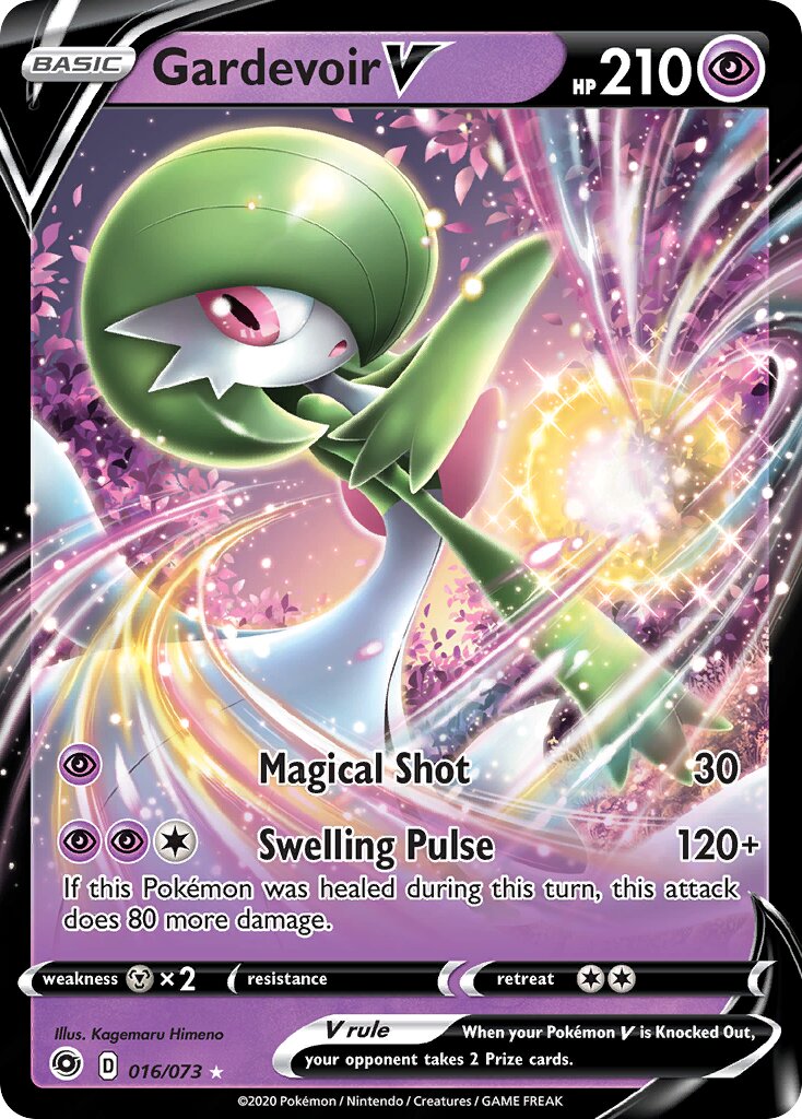 Gardevoir V 016/80 — Champion's Path (English Pokémon TCG card)