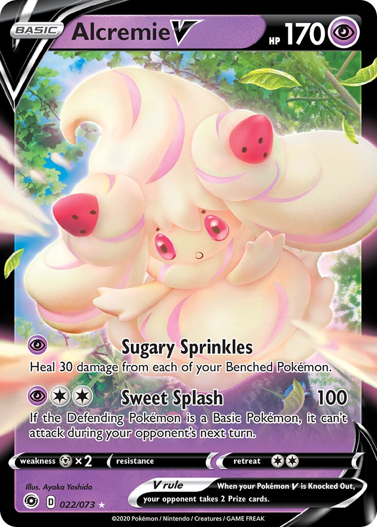 Alcremie V 022/80 — Champion's Path (English Pokémon TCG card)