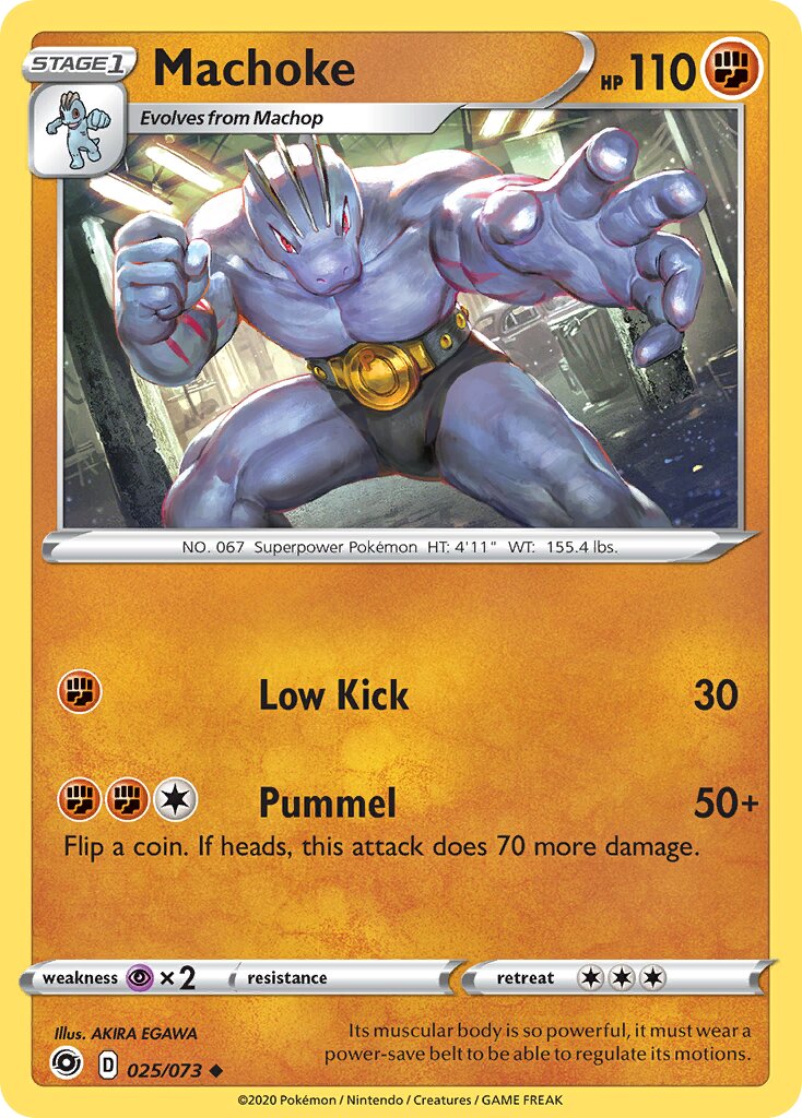 Machoke 025/80 — Champion's Path (English Pokémon TCG card)