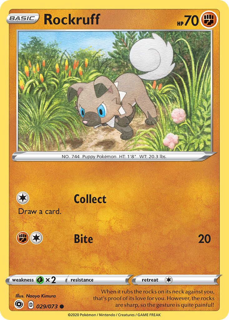 Rockruff 029/80 — Champion's Path (English Pokémon TCG card)