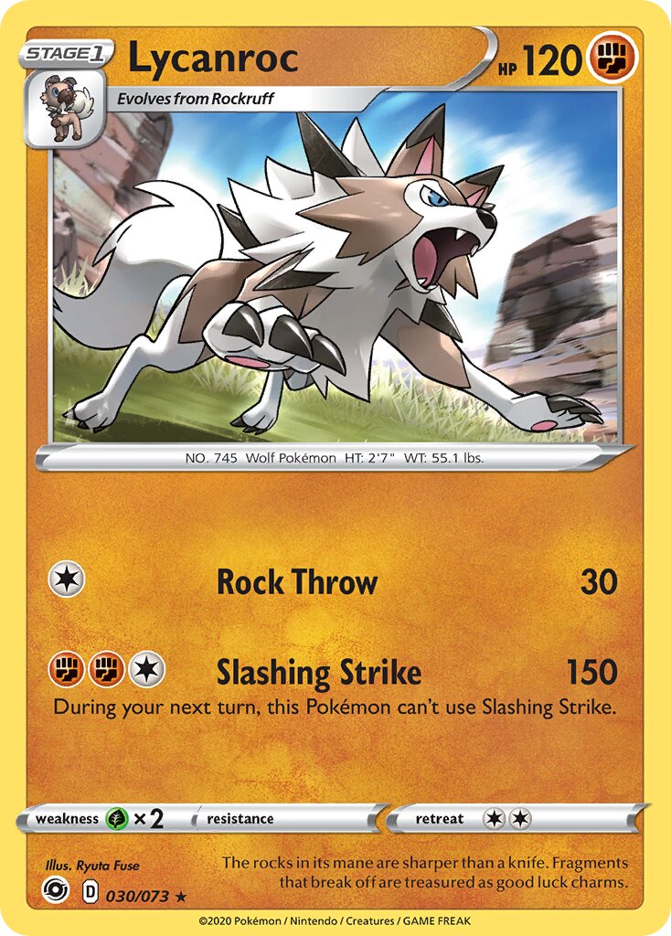 Lycanroc 030/80 — Champion's Path (English Pokémon TCG card)