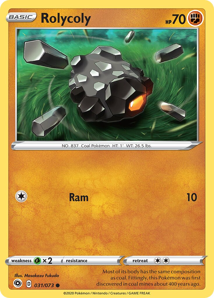 Rolycoly 031/80 — Champion's Path (English Pokémon TCG card)
