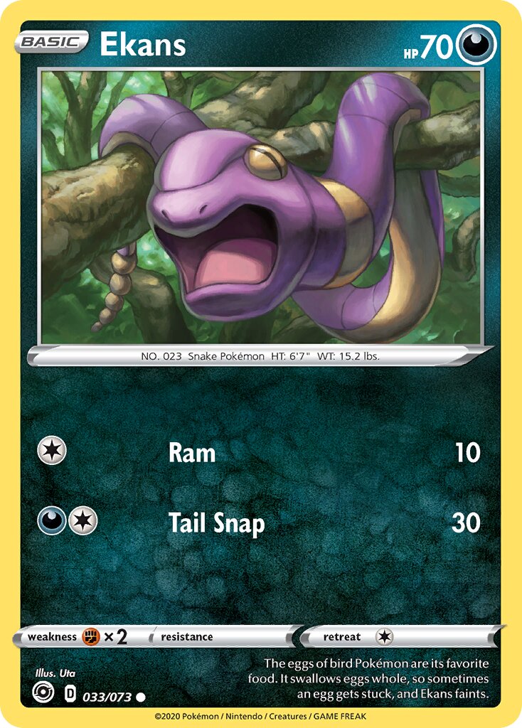 Ekans 033/80 — Champion's Path (English Pokémon TCG card)