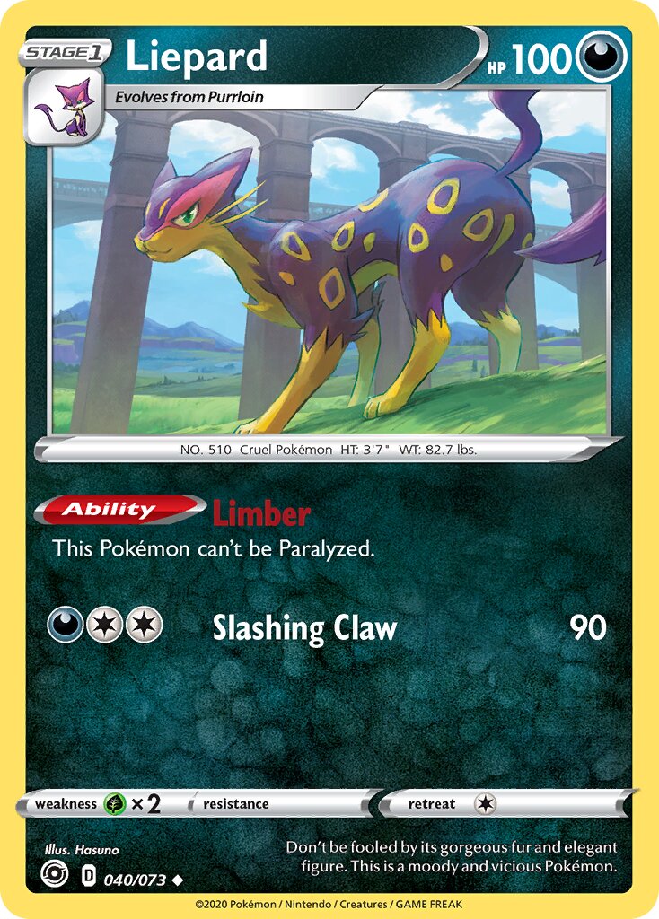 Liepard 040/80 — Champion's Path (English Pokémon TCG card)