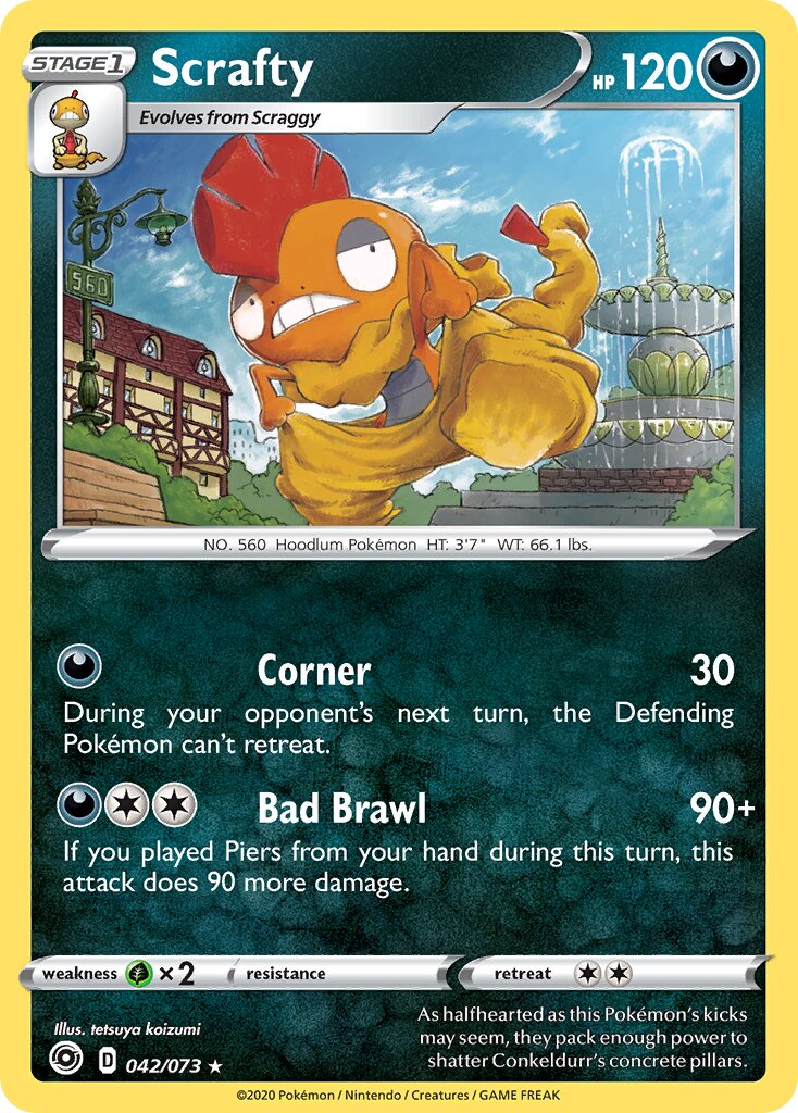 Scrafty 042/80 — Champion's Path (English Pokémon TCG card)