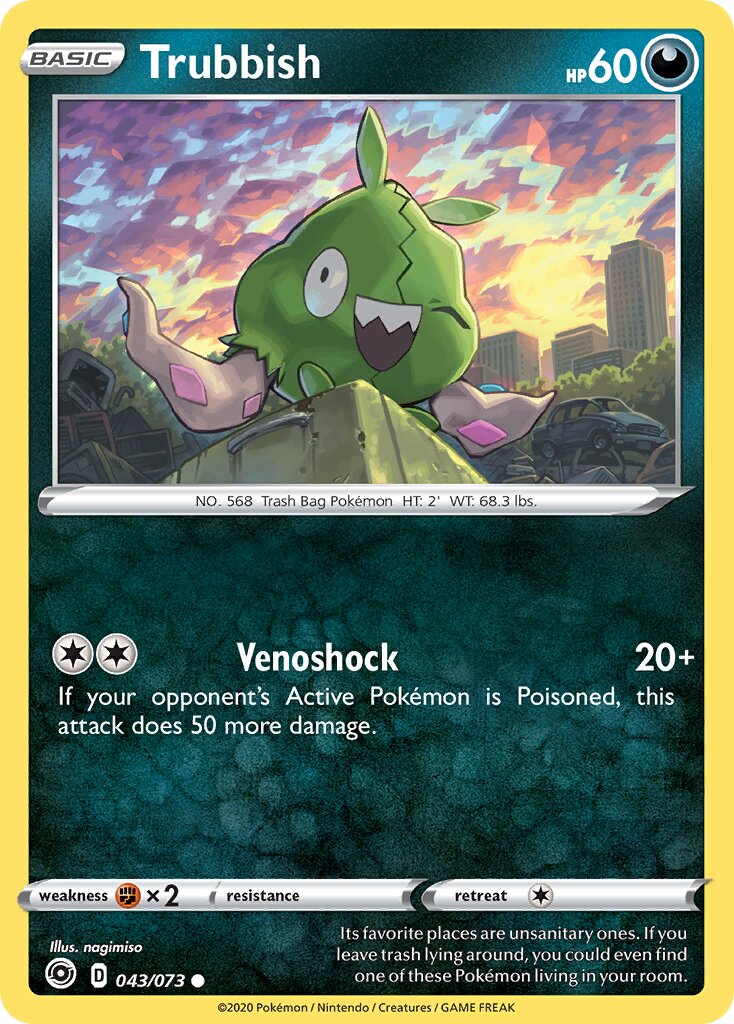 Trubbish 043/80 — Champion's Path (English Pokémon TCG card)