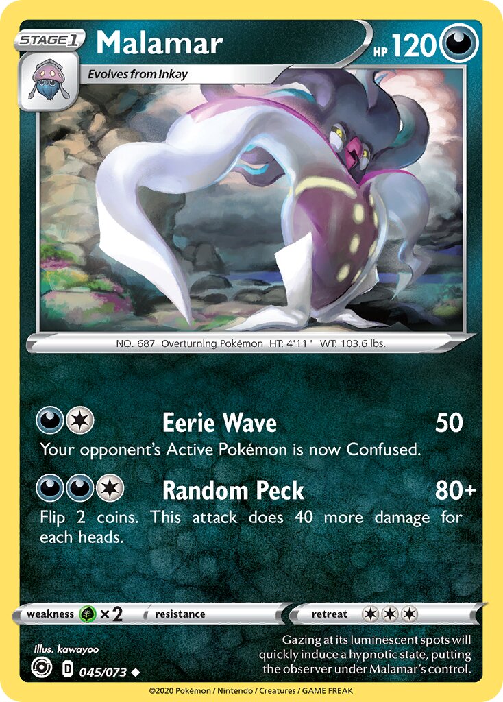 Malamar 045/80 — Champion's Path (English Pokémon TCG card)
