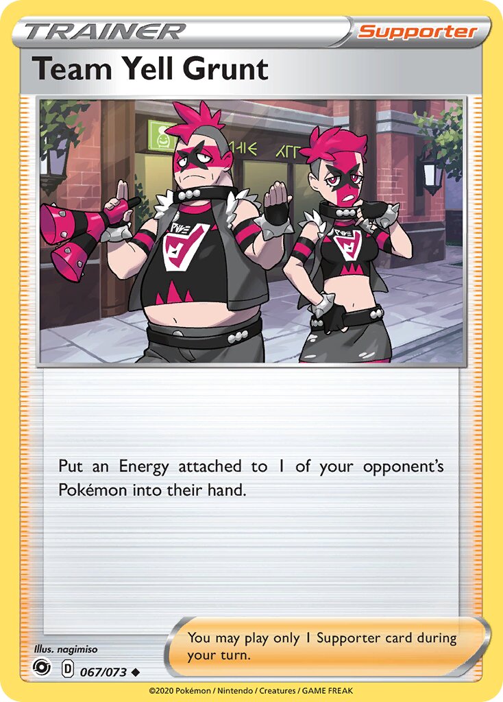 Team Yell Grunt 067/80 — Champion's Path (English Pokémon TCG card)
