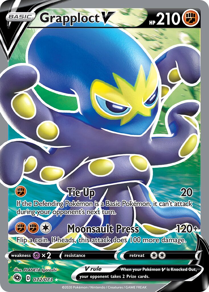 Grapploct V 072/80 — Champion's Path (English Pokémon TCG card)
