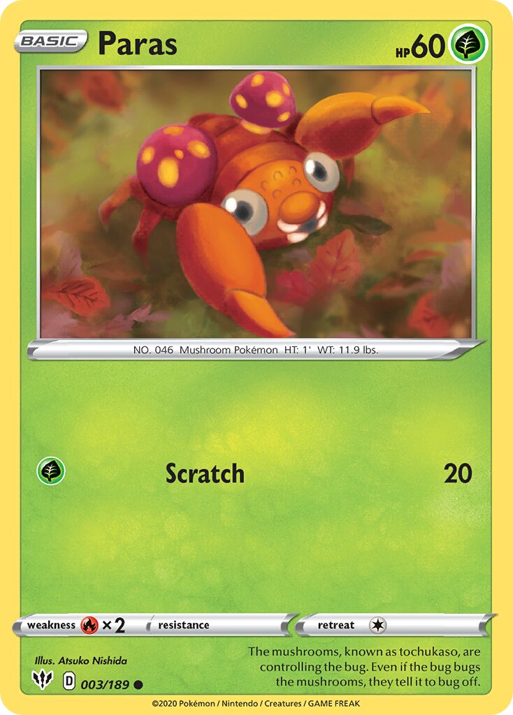 Paras 003/201 — Darkness Ablaze (English Pokémon TCG card)