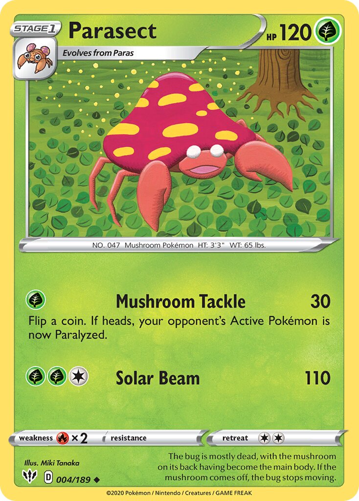 Parasect 004/201 — Darkness Ablaze (English Pokémon TCG card)