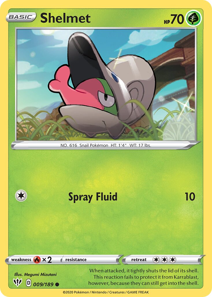 Shelmet 009/201 — Darkness Ablaze (English Pokémon TCG card)