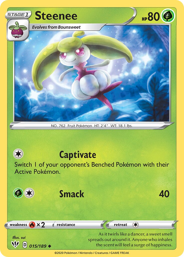 Steenee 015/201 — Darkness Ablaze (English Pokémon TCG card)