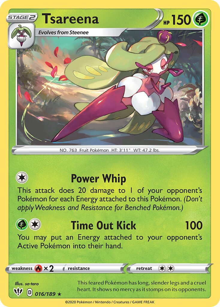 Tsareena 016/201 — Darkness Ablaze (English Pokémon TCG card)