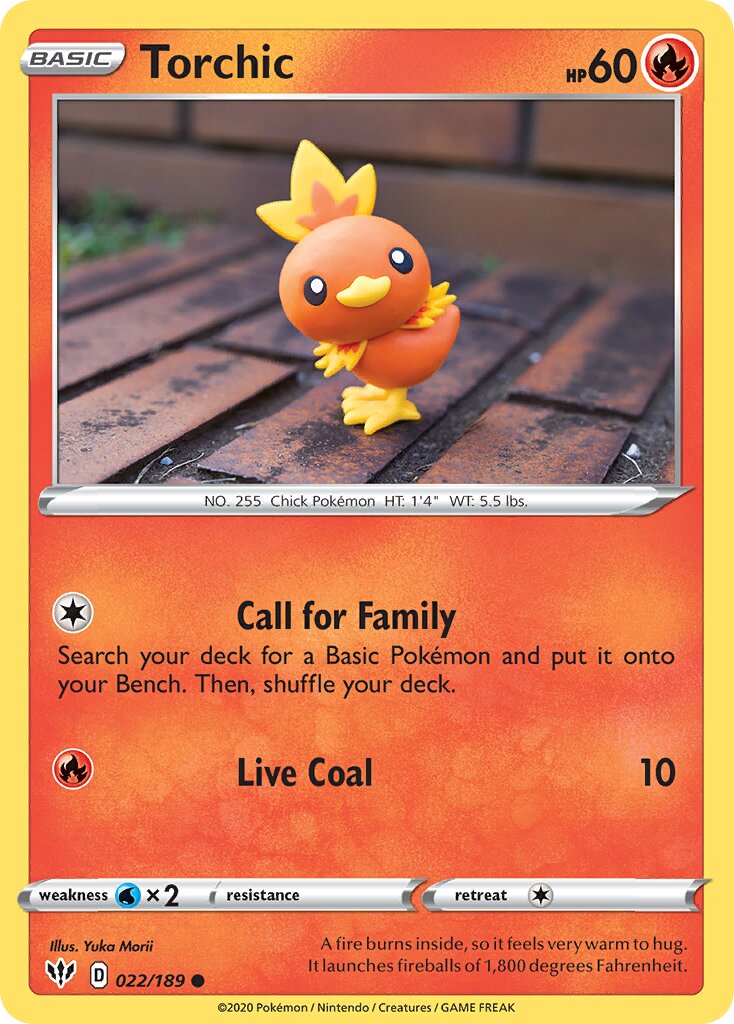 Torchic 022/201 — Darkness Ablaze (English Pokémon TCG card)