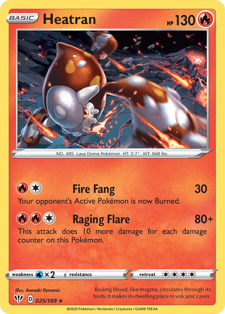 Heatran 025/201 — Darkness Ablaze (English Pokémon TCG card)