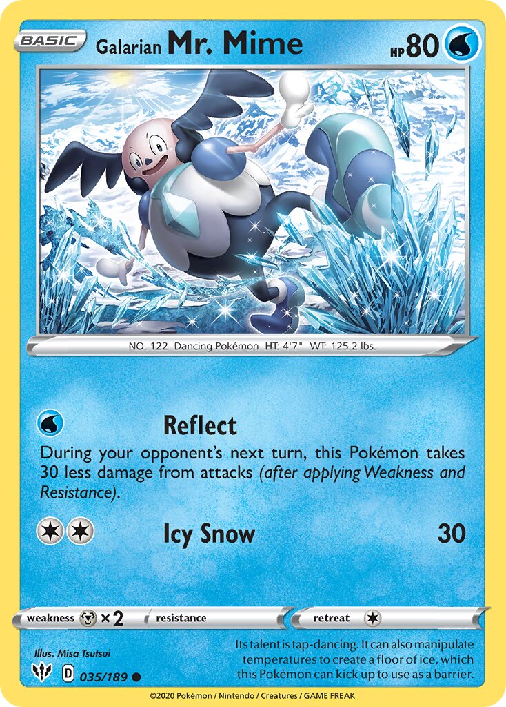 Galarian Mr. Mime 035/201 — Darkness Ablaze (English Pokémon TCG card)
