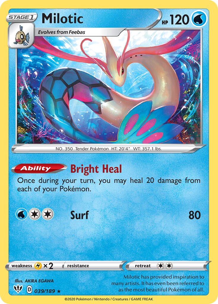 Milotic 039/201 — Darkness Ablaze (English Pokémon TCG card)