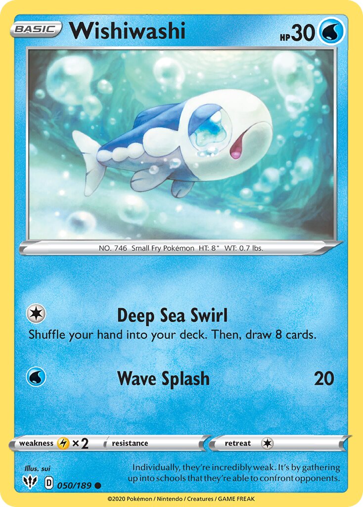 Wishiwashi 050/201 — Darkness Ablaze (English Pokémon TCG card)