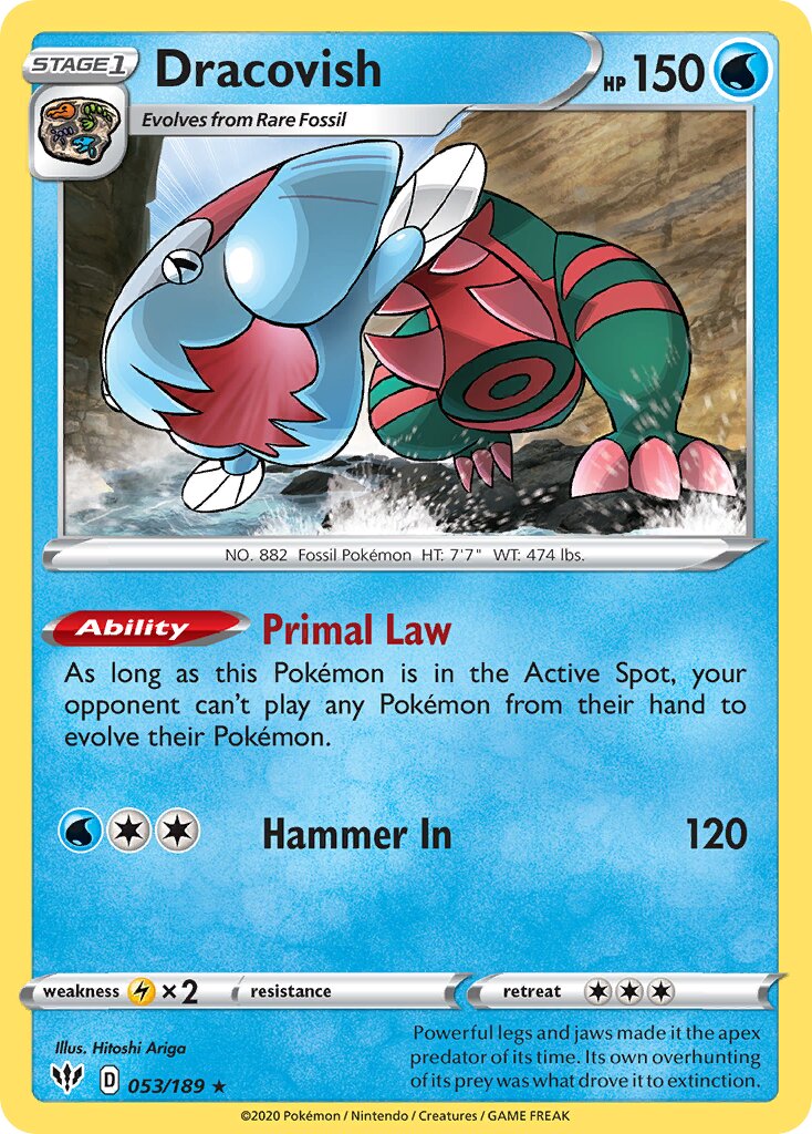 Dracovish 053/201 — Darkness Ablaze (English Pokémon TCG card)