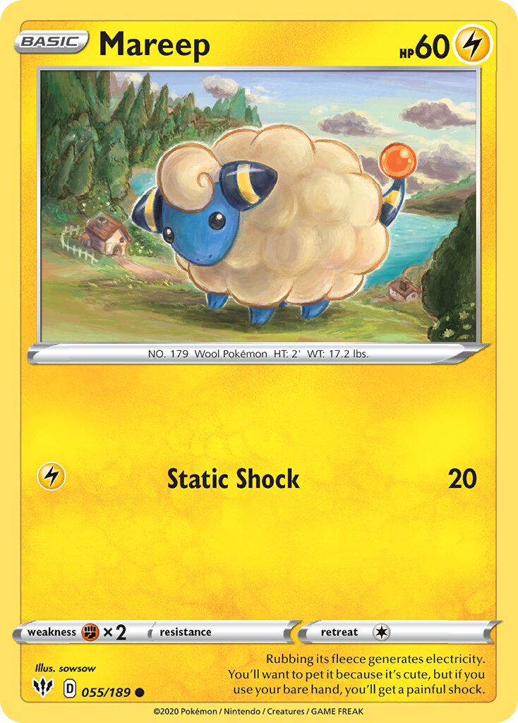 Mareep 055/201 — Darkness Ablaze (English Pokémon TCG card)