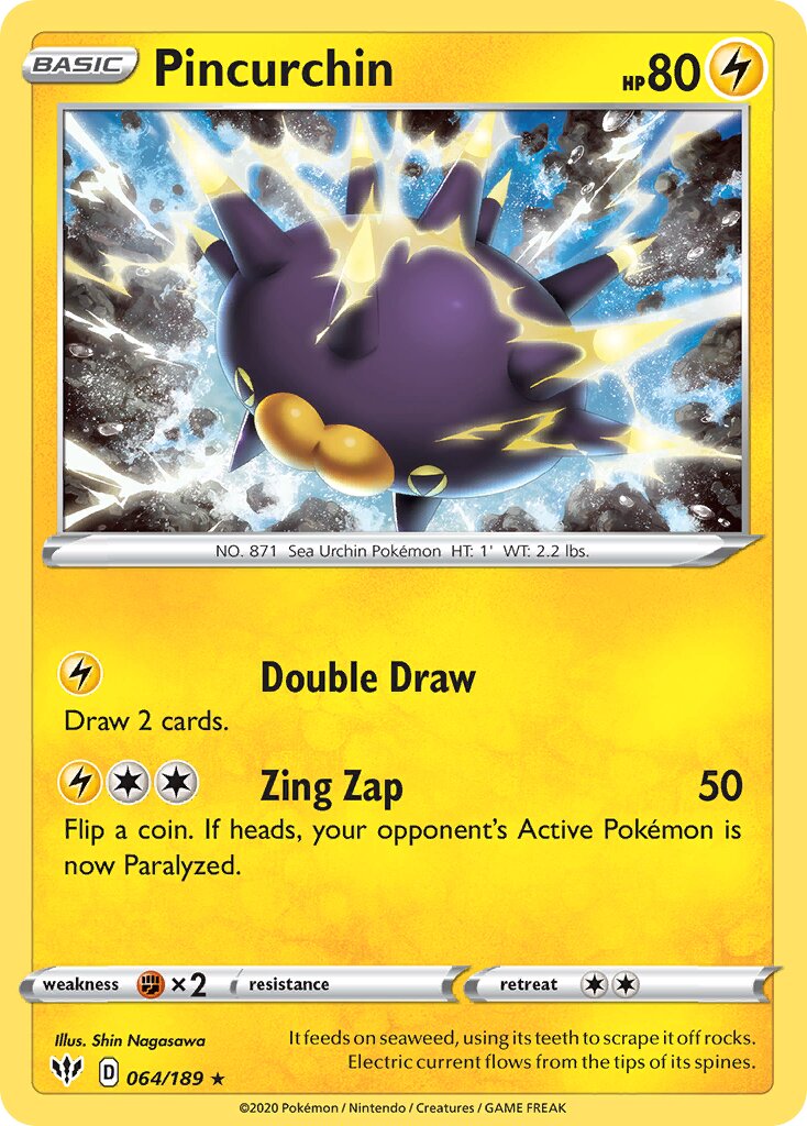 Pincurchin 064/201 — Darkness Ablaze (English Pokémon TCG card)