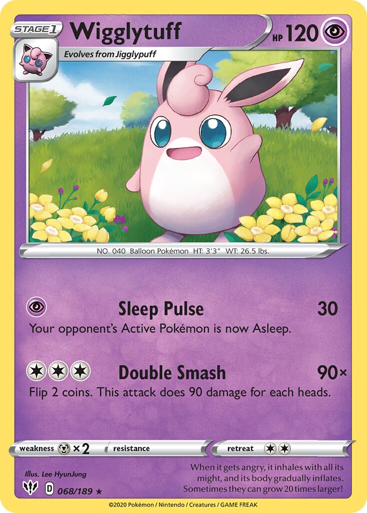 Wigglytuff 068/201 — Darkness Ablaze (English Pokémon TCG card)
