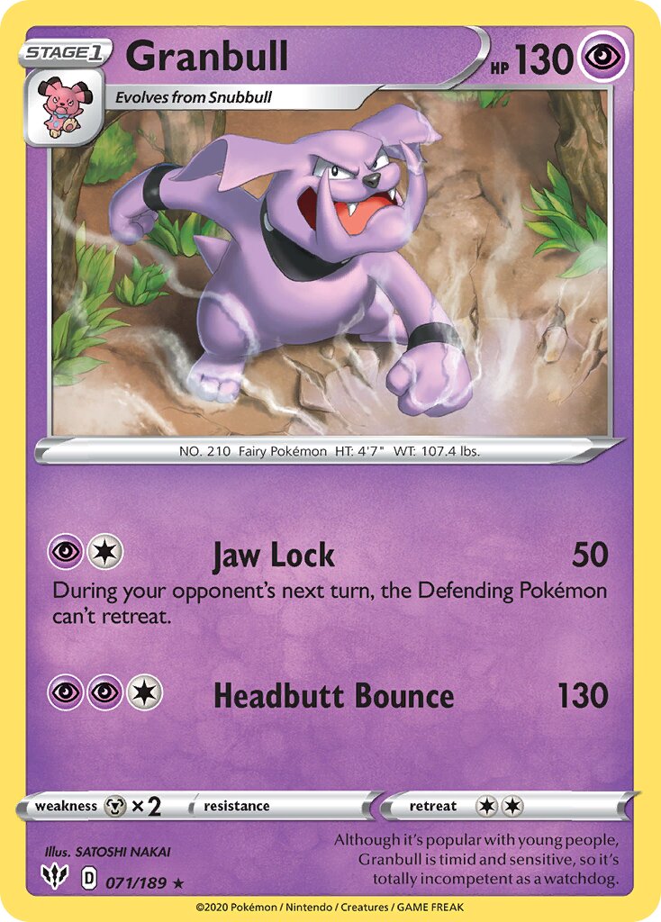 Granbull 071/201 — Darkness Ablaze (English Pokémon TCG card)