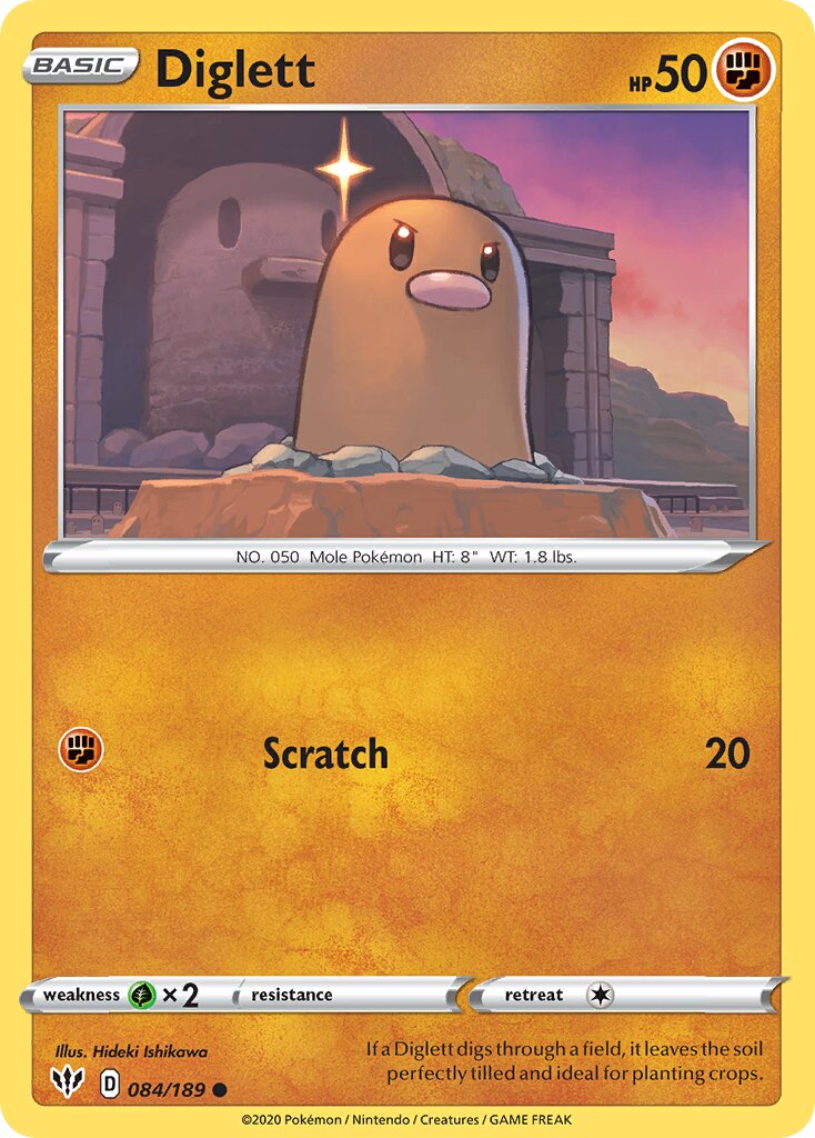 Diglett 084/201 — Darkness Ablaze (English Pokémon TCG card)