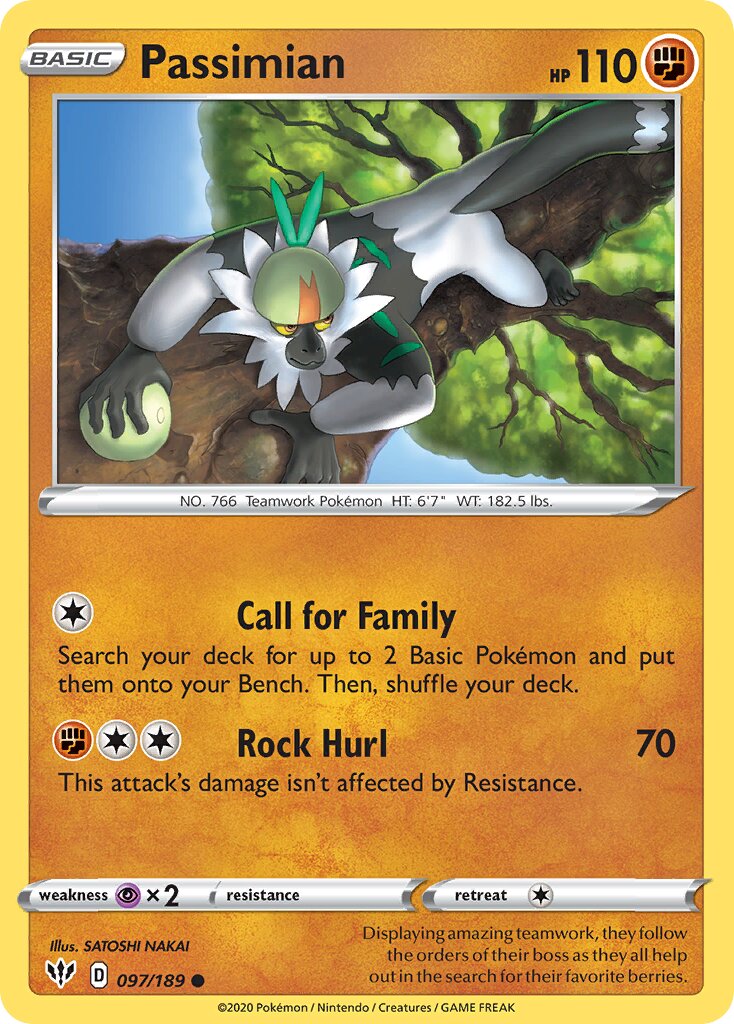 Passimian 097/201 — Darkness Ablaze (English Pokémon TCG card)