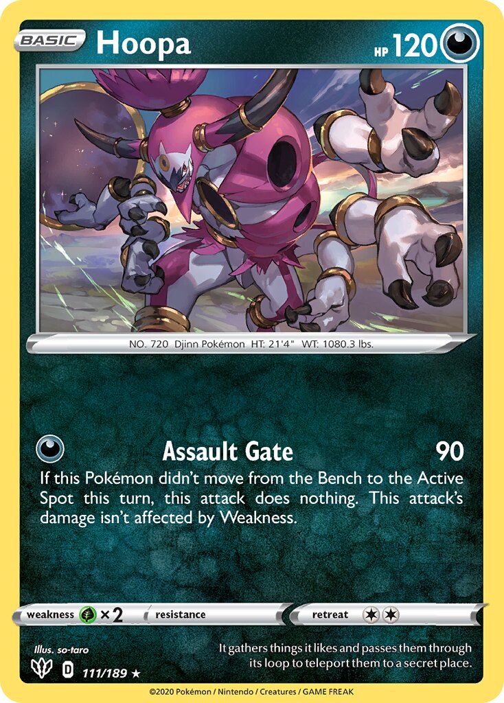 Hoopa 111/201 — Darkness Ablaze (English Pokémon TCG card)