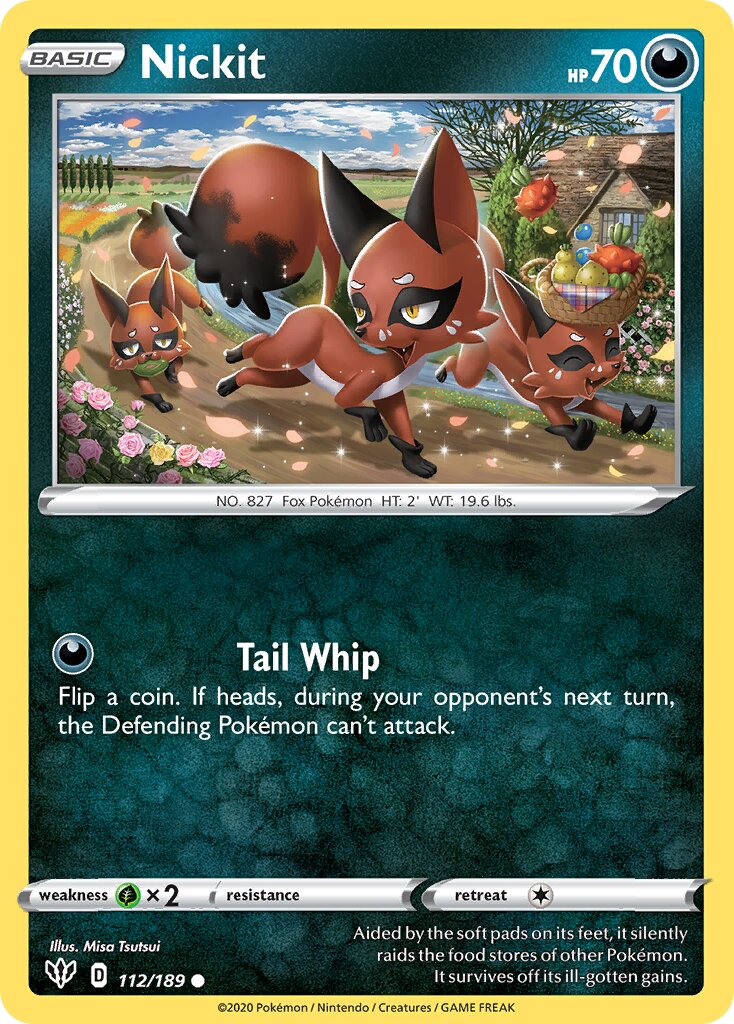 Nickit 112/201 — Darkness Ablaze (English Pokémon TCG card)