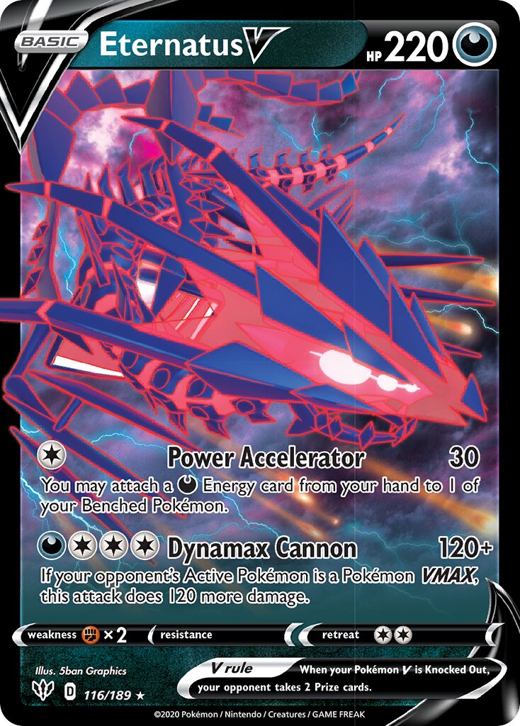 Eternatus V 116/201 — Darkness Ablaze (English Pokémon TCG card)