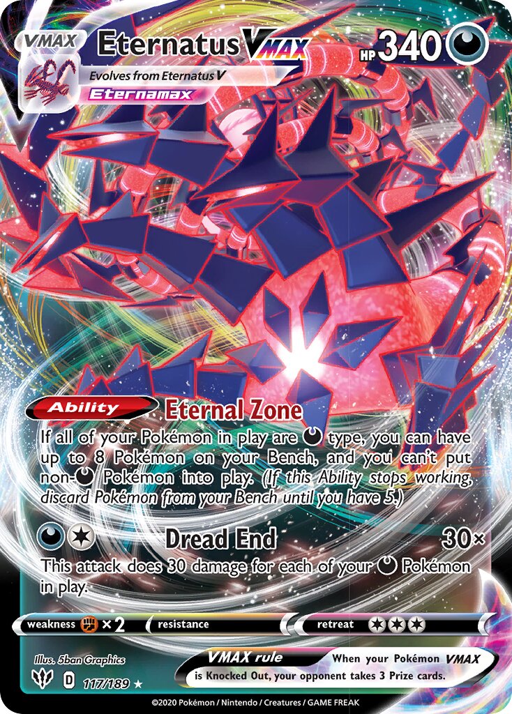 Eternatus VMAX 117/201 — Darkness Ablaze (English Pokémon TCG card)