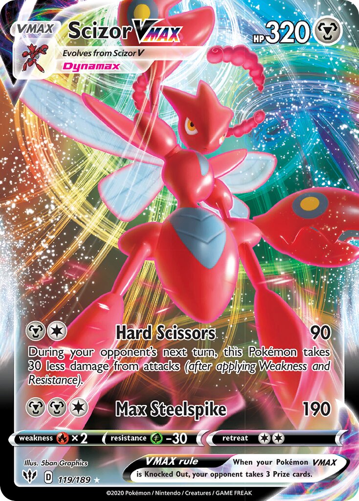 Scizor VMAX 119/201 — Darkness Ablaze (English Pokémon TCG card)