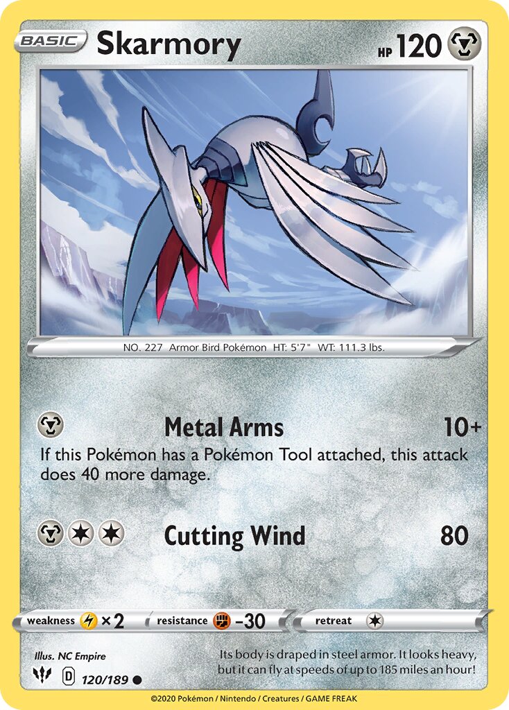 Skarmory 120/201 — Darkness Ablaze (English Pokémon TCG card)