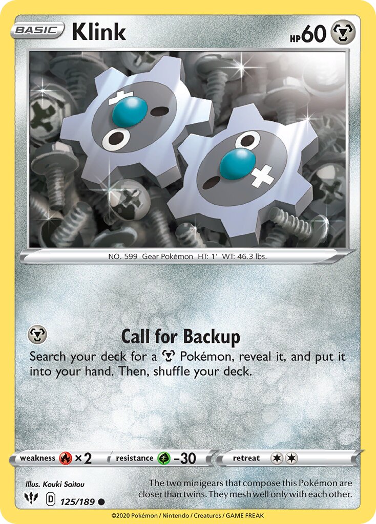 Klink 125/201 — Darkness Ablaze (English Pokémon TCG card)