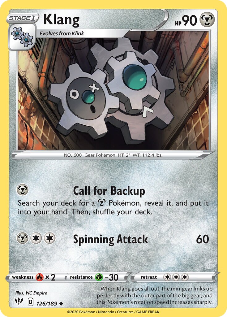 Klang 126/201 — Darkness Ablaze (English Pokémon TCG card)