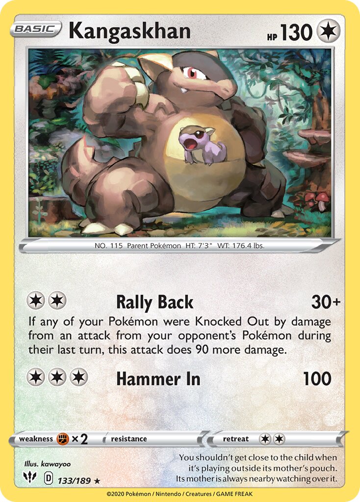 Kangaskhan 133/201 — Darkness Ablaze (English Pokémon TCG card)