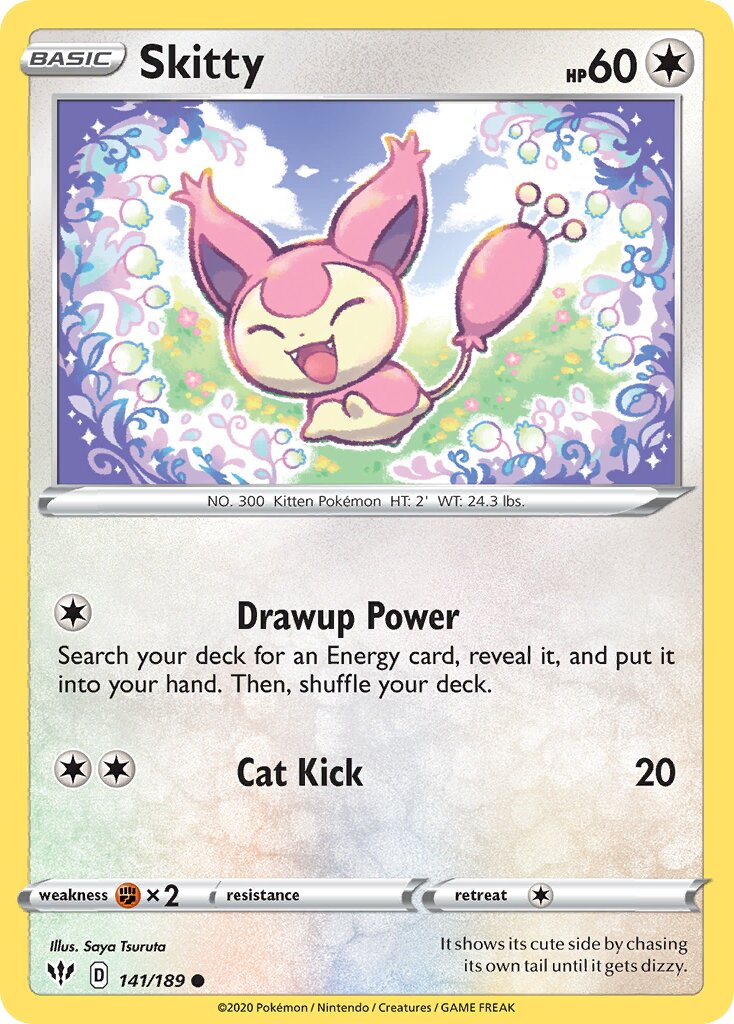 Skitty 141/201 — Darkness Ablaze (English Pokémon TCG card)