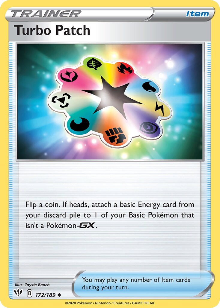 Turbo Patch 172/201 — Darkness Ablaze (English Pokémon TCG card)