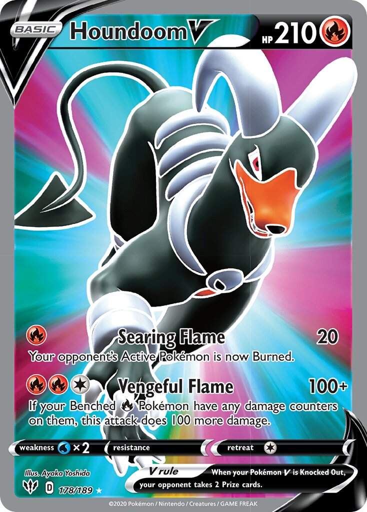 Houndoom V 178/201 — Darkness Ablaze (English Pokémon TCG card)