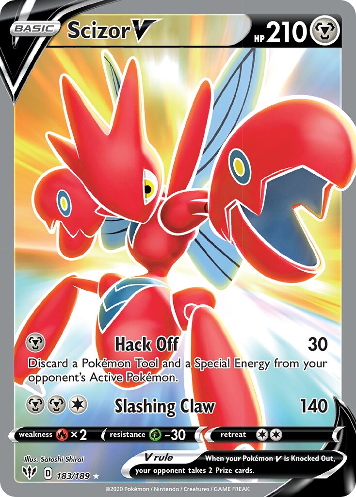 Scizor V 183/201 — Darkness Ablaze (English Pokémon TCG card)