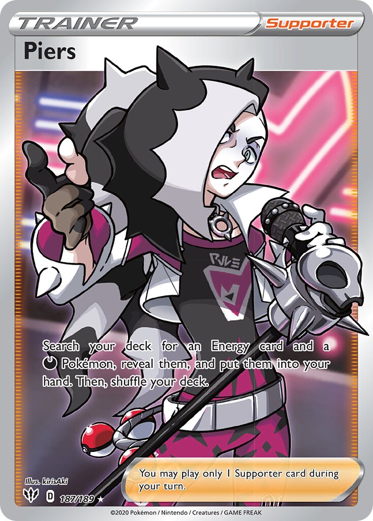 Piers 187/201 — Darkness Ablaze (English Pokémon TCG card)
