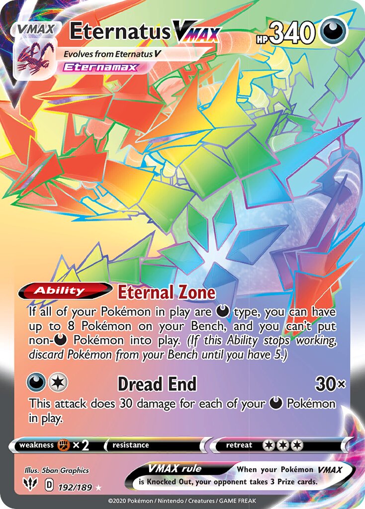 Eternatus VMAX 192/201 — Darkness Ablaze (English Pokémon TCG card)